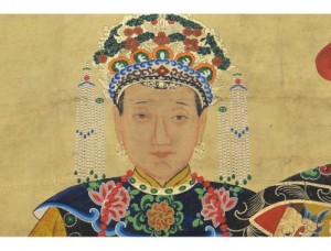 rare-grande-peinture-tissu-portrait-dignitaire-chinois-mandarin-femme-xixe